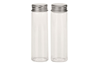 Image of Glasflaschen 2 St 3 x 6 cm 25 ml mit Drehverschluss