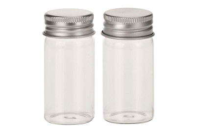 Image of Glasflaschen 2 St 3 x 10 cm 45 ml mit Drehverschluss bei JUMBO