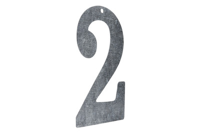 Image of Metall Zahl verzinkt 2 12x0.1 cm bei JUMBO
