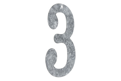 Image of Metall Zahl verzinkt 3 12x0.1 cm bei JUMBO
