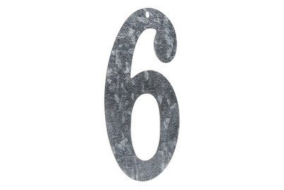 Image of Metall Zahl verzinkt 6 12x0.1 cm bei JUMBO