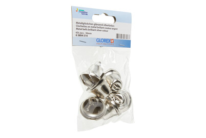 Image of Metallglöckchen glänzend silberfarben 30 mm 6 St bei JUMBO