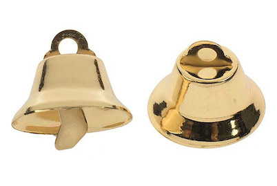 Image of Metallglöckchen glänzend goldfarben 30 mm 6 St bei JUMBO