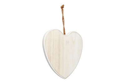 Image of Herz aus Holz 20 x 19 x 1.5 cm weiss bei JUMBO
