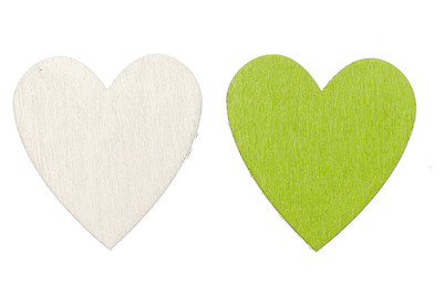 Image of Herz Streuteil 3.1 x 3 cm 8 St weiss/grün bei JUMBO