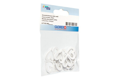 Image of Streuteile Herzen Holz 15 St weiss 2.4 x 2.4 x 0.3 cm bei JUMBO