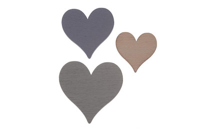 Image of Streuteile Herzen Holz 9 St mix 2.3-3.5 cm bei JUMBO