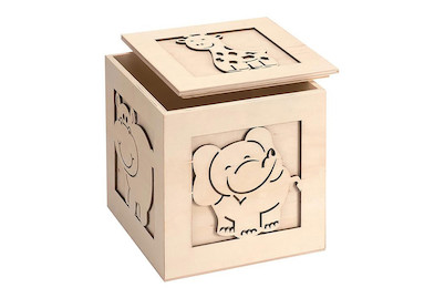 Image of Holzwürfel Tiermotive Pappel-Sperrholz 18 x 18 x 18 cm bei JUMBO