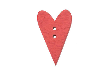 Image of Holzstreuteile Herzen rot 18 St mit Bohrung 2 x 3.3 x 0.4 cm bei JUMBO