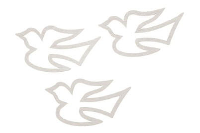 Image of Holzstreuteile. Taube 8 St weiss 4.2 x 2.5 cm bei JUMBO