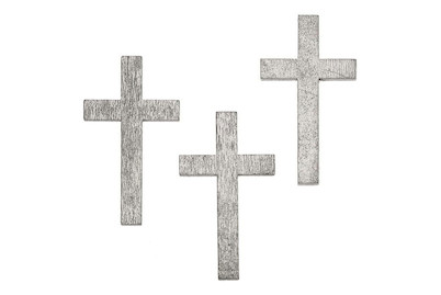 Image of Holzstreuteile Kreuz 8 St silberfarben 4 x 2.2 cm bei JUMBO