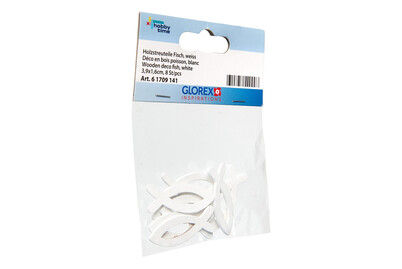 Image of Holzstreuteile Fisch weiss 3.9 x 1.6 cm 8 St bei JUMBO