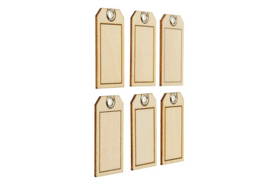 Image of Holzetikette mit Loch 6 St 2.2 x 4.3 cm bei JUMBO