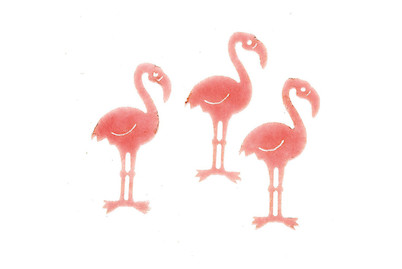 Image of Flamingo aus Filz 12 St pink 45 x 20 mm bei JUMBO
