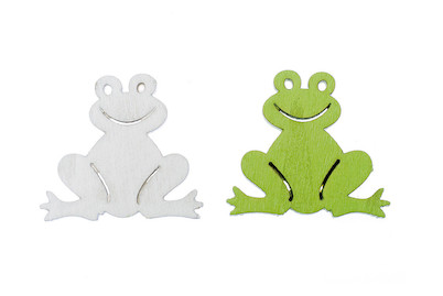 Image of Frosch Streuteil 3.8 x 3.4 cm 8 St weiss /grün bei JUMBO
