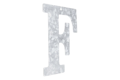 Image of Metall Buchstabe verzinkt F 12x0.1 cm bei JUMBO