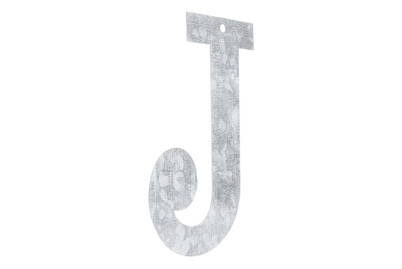 Image of Metall Buchstabe verzinkt J 12x0.1 cm