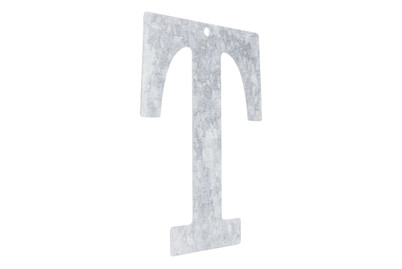 Image of Metall Buchstabe verzinkt T 12 x 0.1 cm bei JUMBO