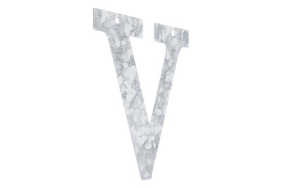 Image of Metall Buchstabe verzinkt V 12 x 0.1 cm bei JUMBO