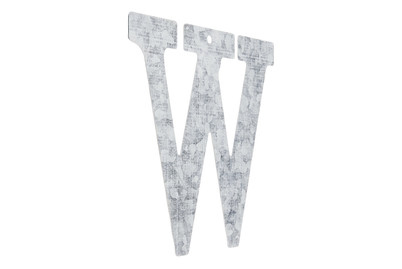 Image of Metall Buchstabe verzinkt W 12 x 0.1 cm bei JUMBO