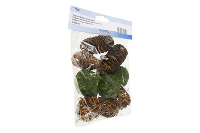Image of Potpourri Zapfen Rattankugeln braun/grün bei JUMBO