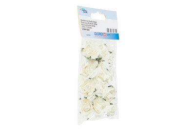 Image of Röschen beige mit Draht 30 mm 12St bei JUMBO