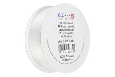 Image of Glitterband silber 25 mm 5m bei JUMBO