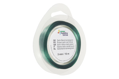 Image of Satin Band 3 mm 10m dunkelgrün bei JUMBO