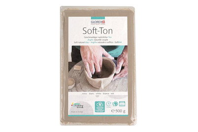 Image of Soft-Ton weiss 500 g lufthärtend / brennbar 1040°C bei JUMBO