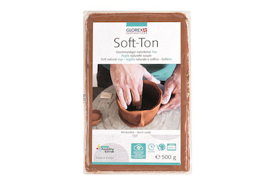 Image of Soft-Ton terracotta 500 g lufthärtend / brennbar 1040°C bei JUMBO