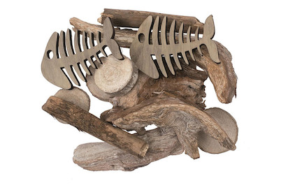 Image of Skelett-Fisch mit Schwemmholz 7 x 10 cm bei JUMBO