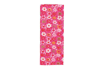 Image of Stoffzuschnitt 100x150 cm pink Blumen bei JUMBO