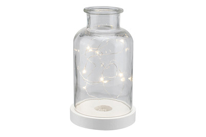 Image of Glas mit LED Ø 11,5 cm x 20 cm 2x Ag13( nicht enthalten) bei JUMBO