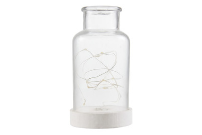 Image of Glas mit LED Ø 9 cm x 16 cm 2xAG13( nicht enthalten) bei JUMBO