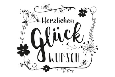 Image of Stempel Herzlichen Glückwunsch, 8x9cm bei JUMBO