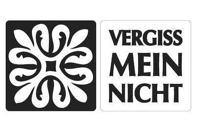 Image of Labels Ornament, Vergissmeinnicht , 25x25mm, SB-Btl 2Stück