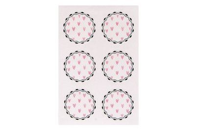 Image of Sticker rosa Herzen, 3,5cm ø, SB-Btl 24Stück bei JUMBO