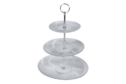 Image of Glas Etagere , 3er, 33cm, ø26/20,2/15,7cm bei JUMBO