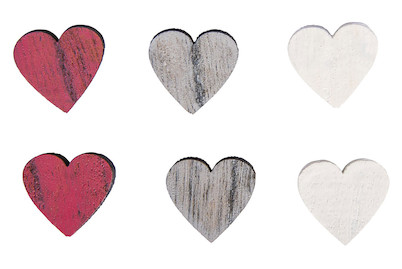 Image of Holz-Streuteile Herz, 1,8cm ø, 0,8mm, SB-Btl 12Stück bei JUMBO