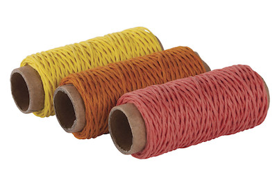 Image of Hanfkordel-Set, 1mm ø, 3 Farben á 12m, SB-Btl 36m, gelb,orange,rot bei JUMBO