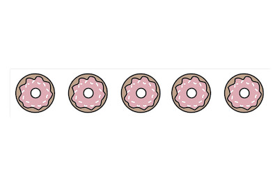 Image of Washi Tape Rose Donuts, 15mm, Rolle 10m