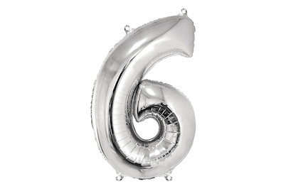 Image of Folienballon Zahl 6 , 96cm, SB-Btl 1Stück bei JUMBO