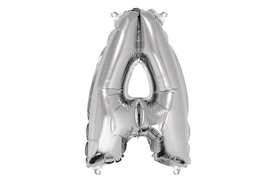 Image of Folienballon Buchstabe A, 40cm, SB-Btl 1Stück, silber bei JUMBO