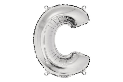 Image of Folienballon Buchstabe C, 40cm, SB-Btl 1Stück, silber bei JUMBO
