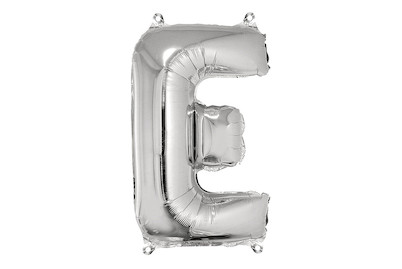 Image of Folienballon Buchstabe E, 40cm, SB-Btl 1Stück, silber bei JUMBO