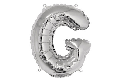 Image of Folienballon Buchstabe G, 40cm, SB-Btl 1Stück, silber bei JUMBO