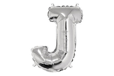 Image of Folienballon Buchstabe J, 40cm, SB-Btl 1Stück, silber bei JUMBO