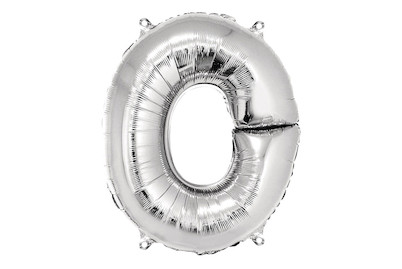 Image of Folienballon Buchstabe O, 40cm, SB-Btl 1Stück, silber bei JUMBO