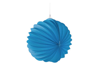 Image of Papier Lampion, 22cm ø, SB-Btl 1Stück, azurblau bei JUMBO
