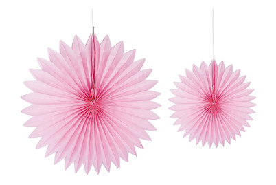 Image of Papier Rosetten, 20+30cm ø, SB-Btl 2Stück, puderrosa bei JUMBO